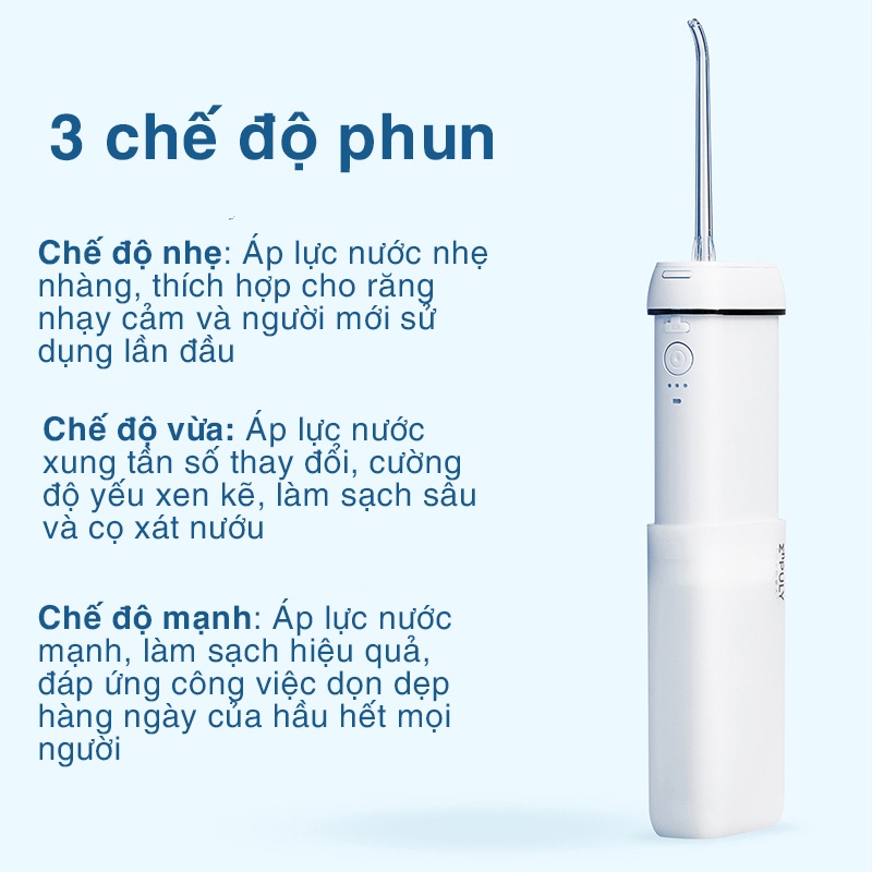 Máy tăm nước mini Xiaomi Enpuly M6 Plus pin 1100 mAh nhỏ gọn di động Kèm vòi thay thế TTSHOP720