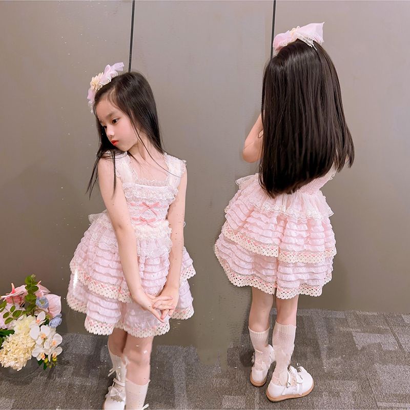 Đầm Công Chúa lolita Phong Cách Hàn Quốc Dễ Thương Thời Trang Mùa Hè Cho Bé Gái