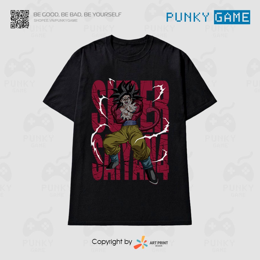 Áo thun Dragon Ball Super Saiyan 4 (Black) ngắn tay