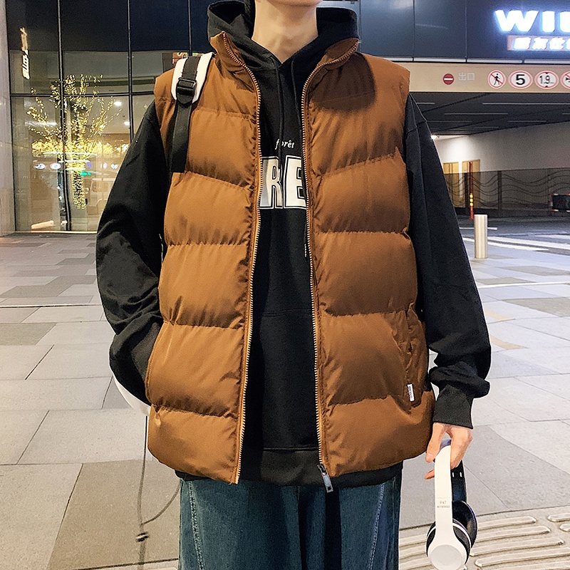 Áo Khoác Phao Sát Nách Chất Liệu Dày Dặn Giữ Ấm Thời Trang Thu Đông Cho Nam size m-5xl Lưng