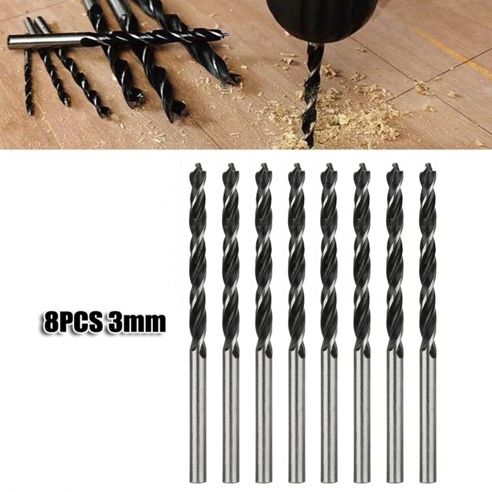 Bộ 8 Mũi Khoan Thép carbon Dùng Làm Gỗ Nhân Tạo