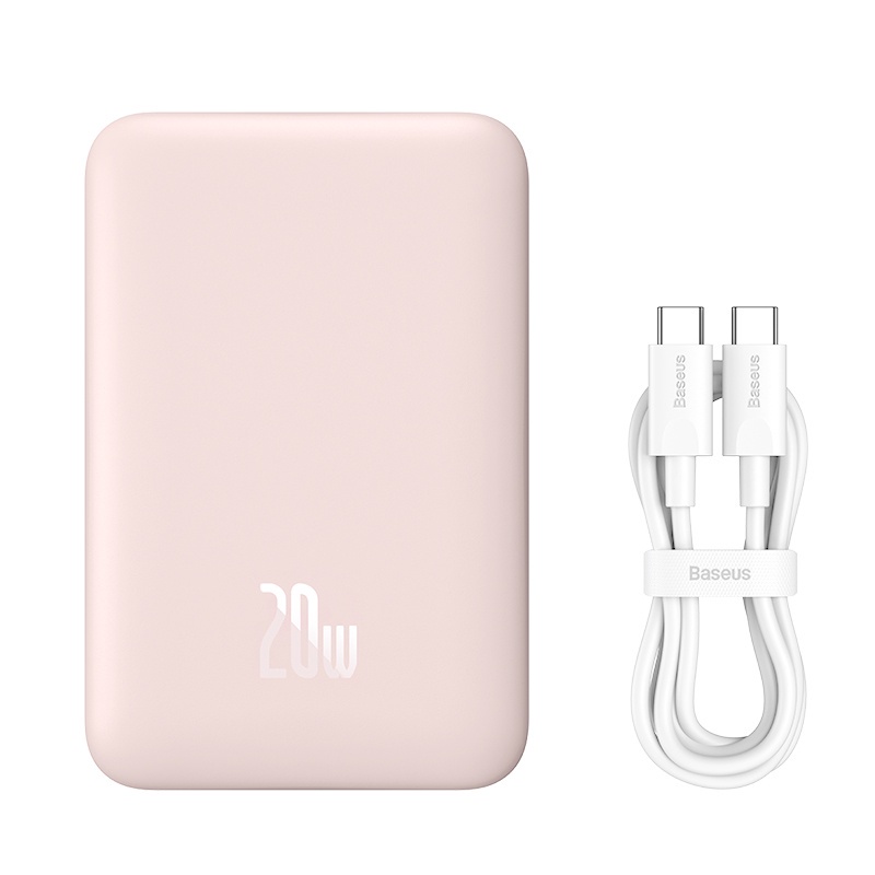 Baseus Hộp Sạc Nhanh Không Dây Từ Tính Chống Trượt Cho iphone15 20w 10000mah 5000mah 14.7mm i13 i14