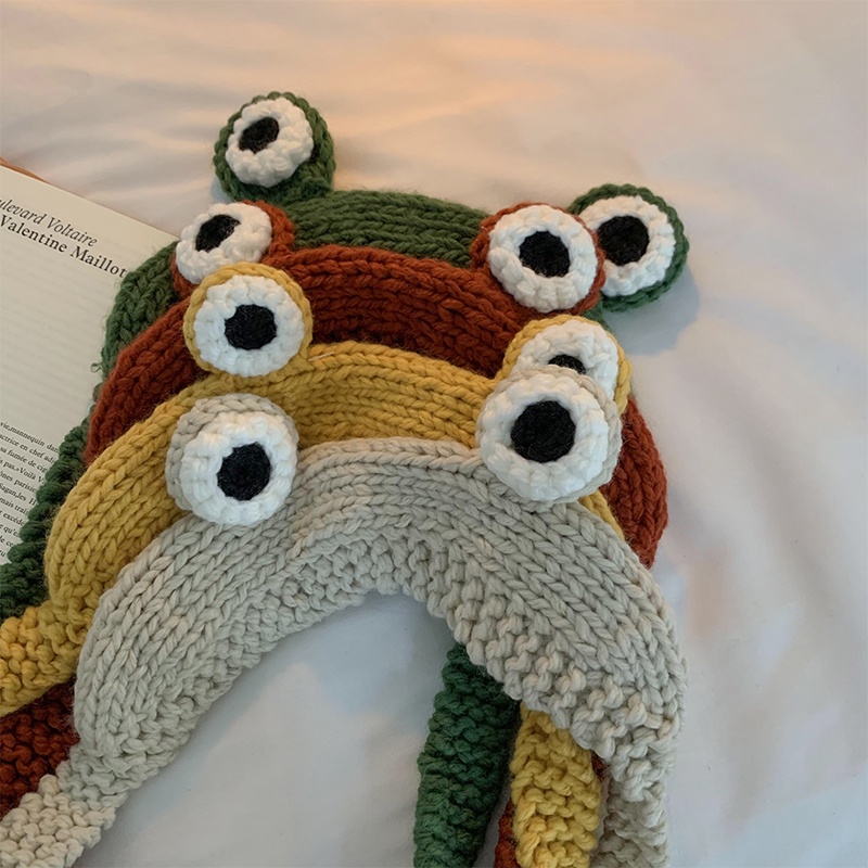 Mũ Len Họa Tiết Hoạt Hình Ngộ Nghĩnh Thời Trang Thu Đông Hàn Quốc