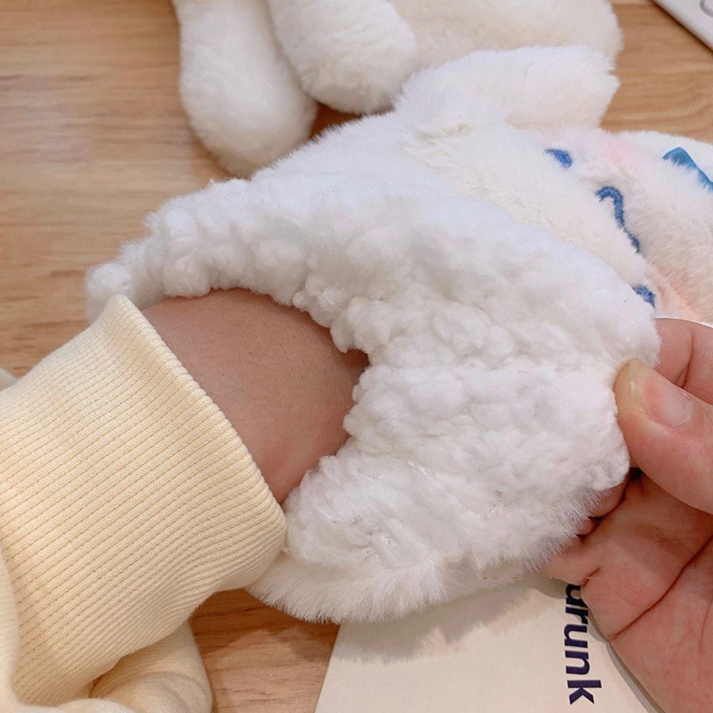 Khăn quàng cổ/ găng tay MKEB vải bông chống lạnh hở ngón họa tiết Cinnamoroll Kawaii hoạt hình