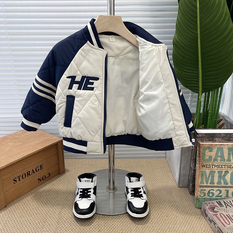 Áo Khoác Bóng Chày Bằng Vải cotton Dày Thời Trang Thu Đông Hàng Mới 2023 Dành Cho Bé Trai