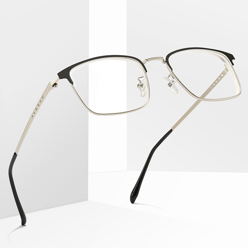 [-0°~-400°Kính Nửa Gọng Kim Loại Chống Ánh Sáng Xanh Dành Cho Nam Và Nữ