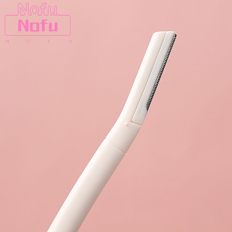 NOFU@Dao cạo lông mày màu trắng trong suốt an toàn dành cho người mới bắt đầu
