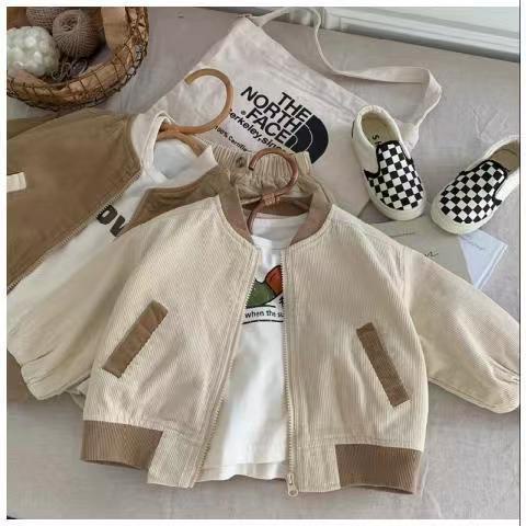 Áo Khoác cardigan Vải Nhung Thời Trang Xuân Thu Cho Bé Trai