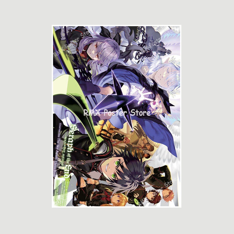 Tranh Cuộn In Hình Nhân Vật Hoạt Hình seraph of the end In the end In the end Bằng Giấy Trắng Treo Tường Trang Trí