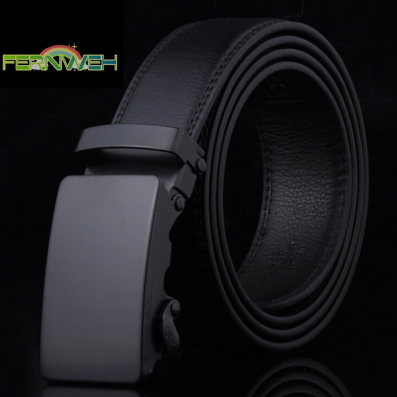 Thắt Lưng Da Có Khóa Tự Động Chống Trượt Phong Cách Doanh Nhân Thường Ngày Cho Nam