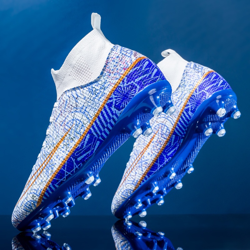 CR7 soccer shoes FG giày thể thao ngoài trời dành cho thanh thiếu niên giày bóng đá Chất lượng cao Chống va đập Size: 35-45