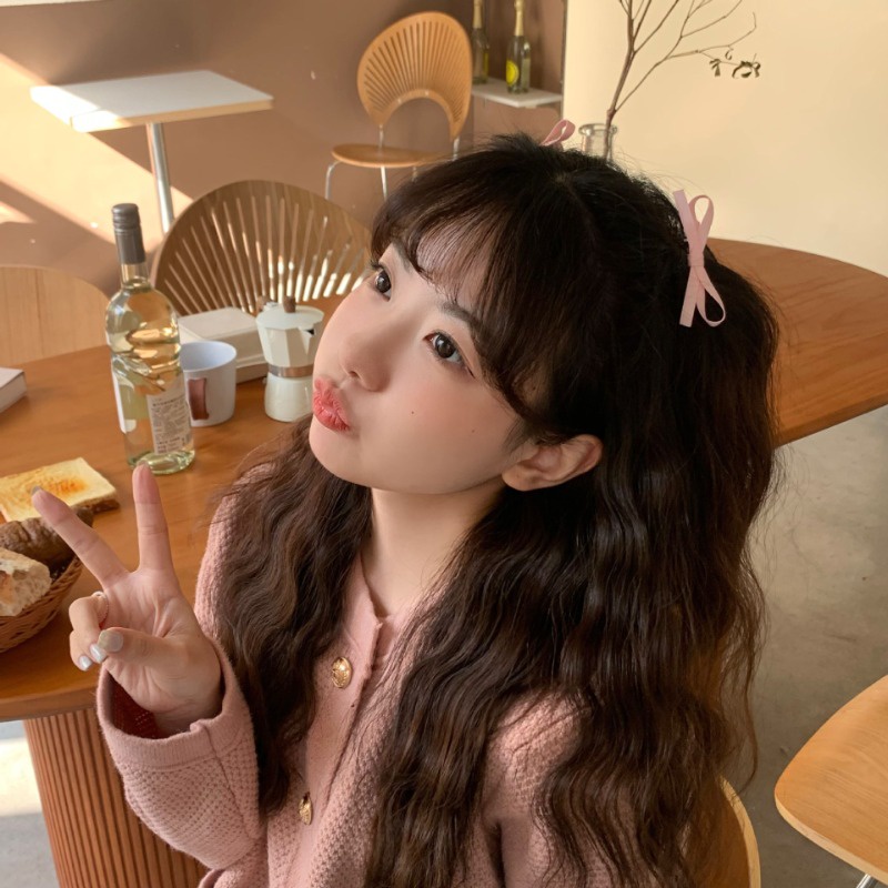 Kẹp Tóc Hình Nơ Ruy Băng Phong Cách Hàn Quốc Ngọt Ngào Cho Nữ