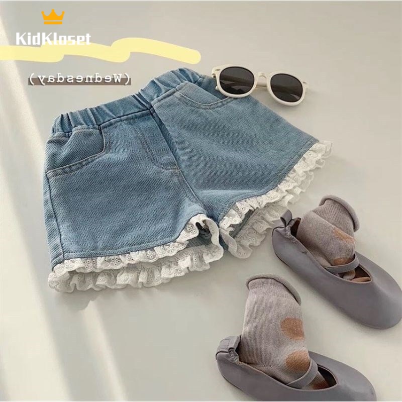 KidKloset quần jean  bé gái quần bò bé gái Vải chất lượng cao Thời trang 2023 NEW STYLE P93Q0G 38Z230923