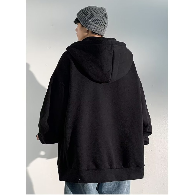 Áo hoodie Xanh Lá Dáng Rộng Có Khóa Kéo Phong Cách Hàn Quốc Thời Trang Cho Nam Và Nữ m-8xl