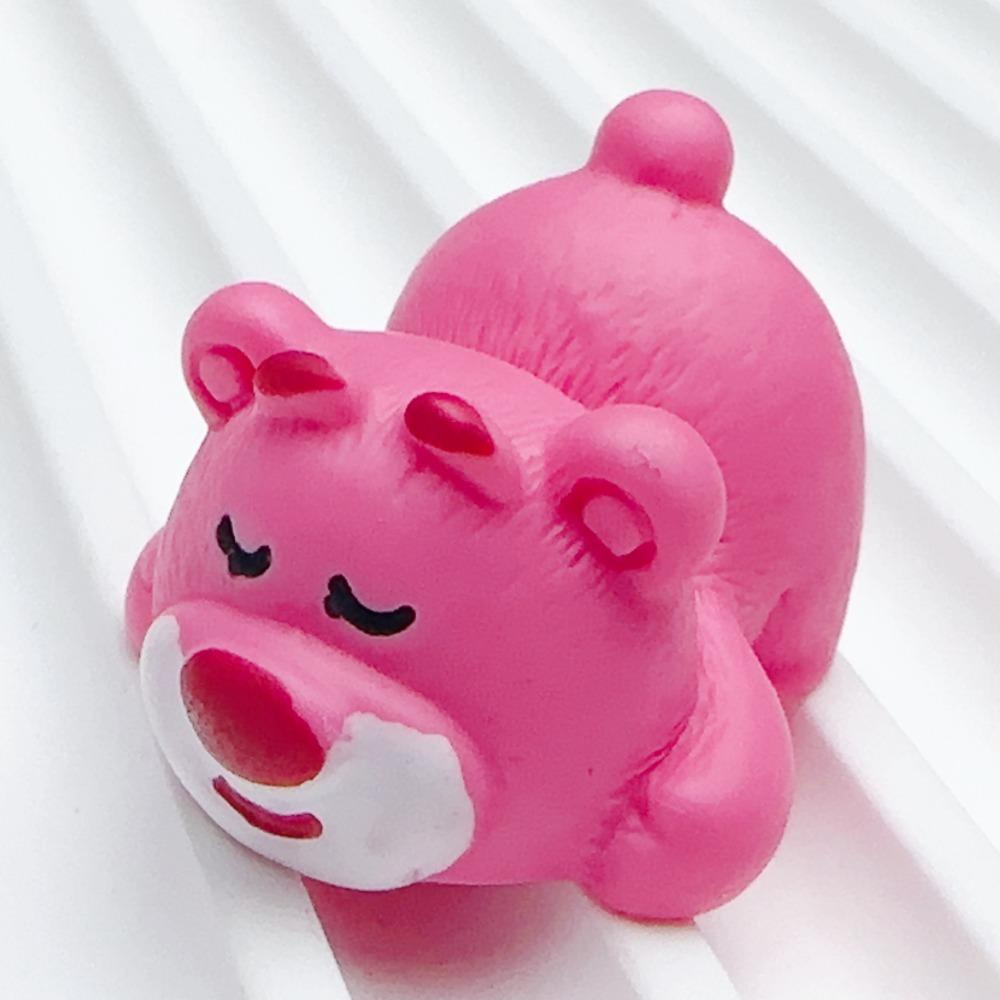 Mmluck Gấu Dâu Tây Hoạt Hình mini Bằng resin resin resin resin resin Làm Kẹp Tóc Xe Hơi diy lotso huggin