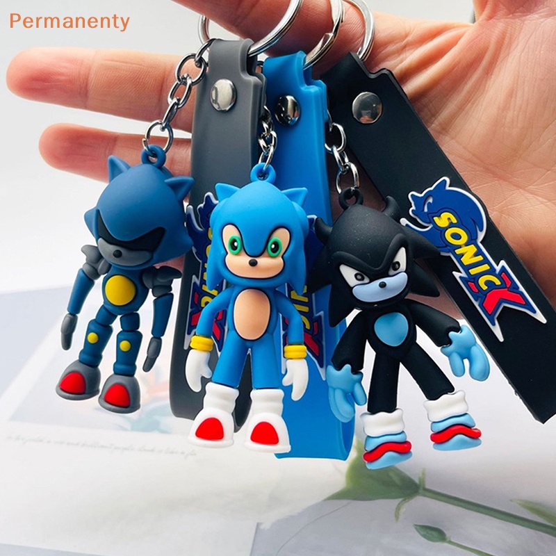Móc Khóa Hình Nhím sonic x the hedgehog Hoạt Hình Bằng Silicon Làm Quà Tặng
