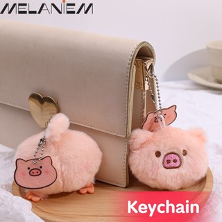 Móc khóa hình heo hồng nhồi bông dễ thương