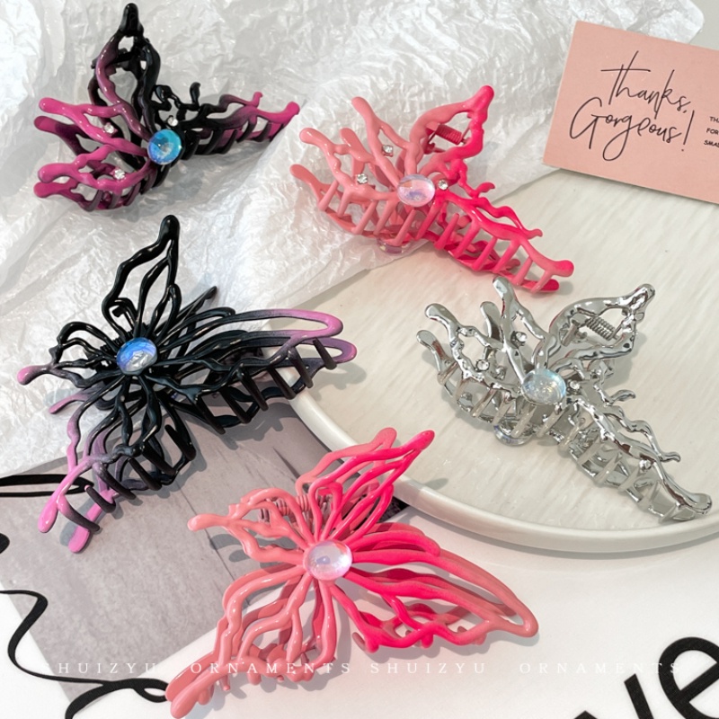 Kẹp Tóc Hình Bướm 10cm Màu gradient Phong Cách Hàn Quốc Thời Trang Cho Nữ