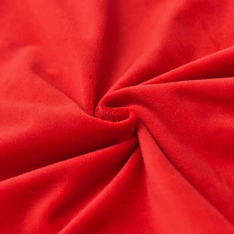 Cặp Gối Nhung Thêu Nhân Vật Hạnh Phúc Màu Đỏ Thoải Mái Dùng Trang Trí Ghế sofa Phòng Khách / Tiệc Cưới