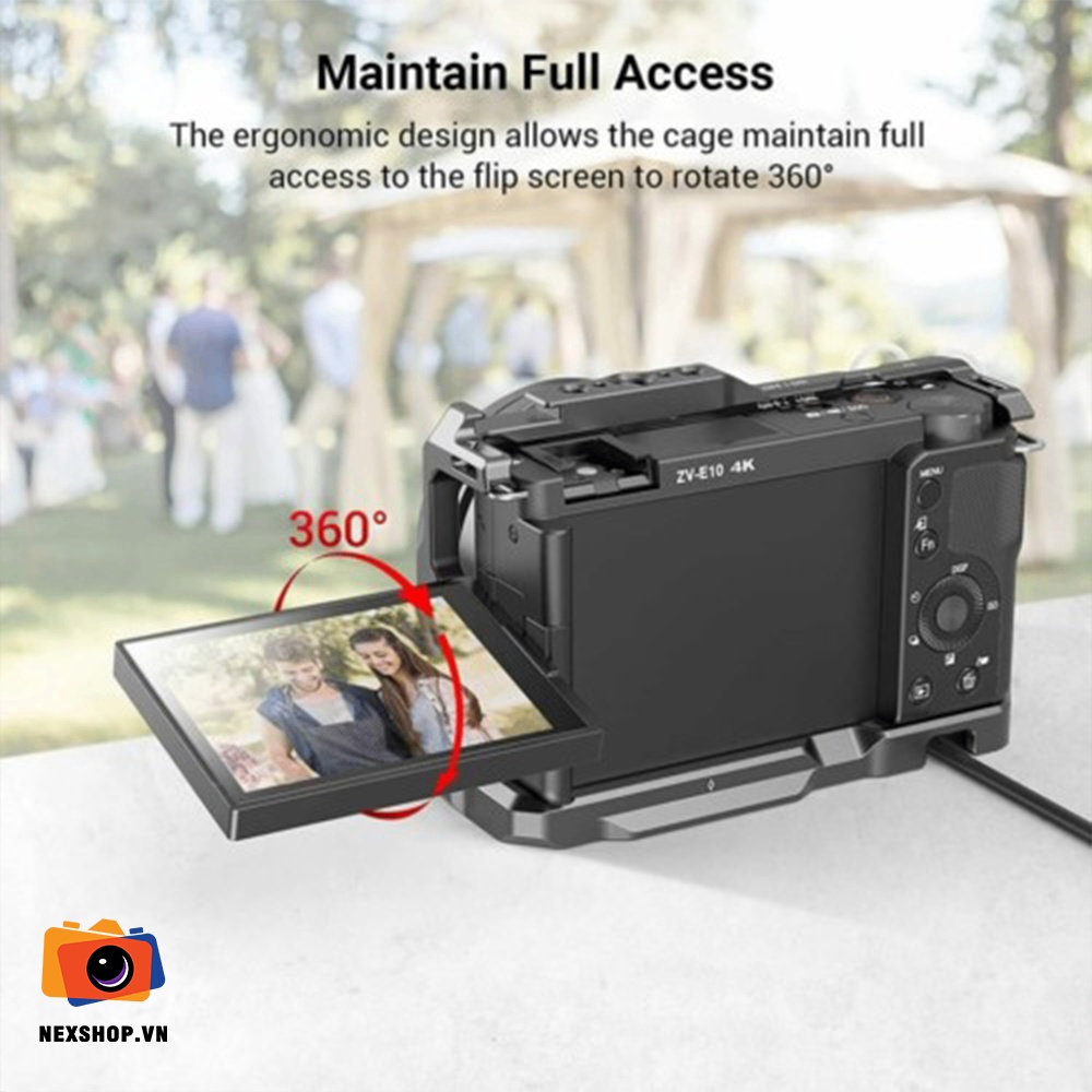 SMALLRIG Camera Cage with Grip for Sony ZV-E10 3538B