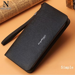 NALLCHEER Ví Dài Đựng Tiền Đa Năng Có Khóa Kéo Và Dây Đeo Tay Chống Mất Cho Nữ