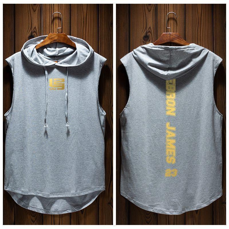 YOUYOU Bộ Quần Áo Thể Thao Bóng Rổ Sát Nách Dáng Rộng Có Mũ Trùm Cá Tính Cho Nam