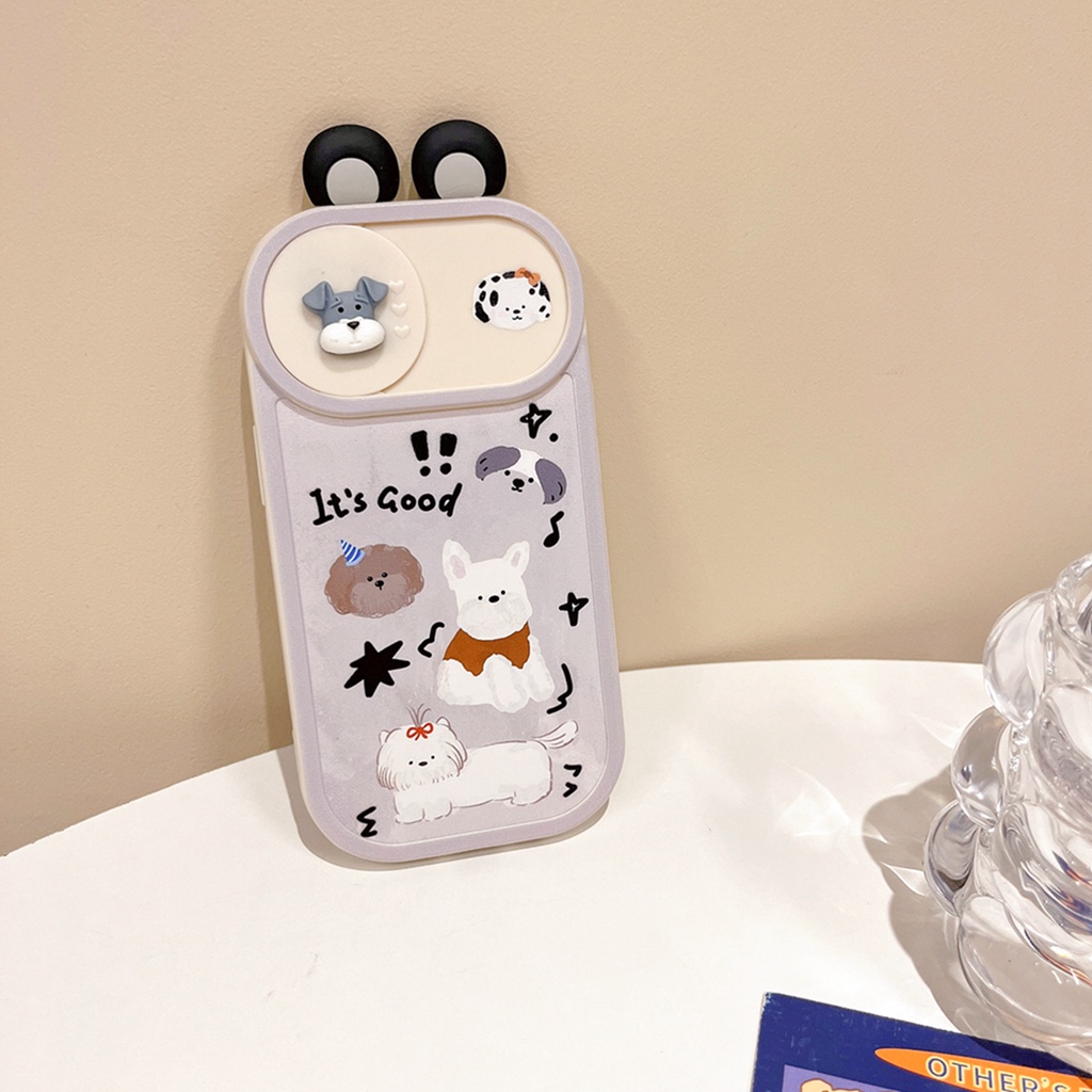Ốp Điện Thoại Họa Tiết Tai Cún 3d Dễ Thương Cho iphone 15 promax 15 14 pro max 13 pro max 12 pro max 11