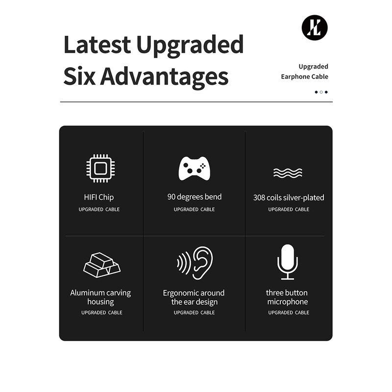 Jcally Cáp Tai Nghe Mạ Bạc tc20 type-c 8 Lõi bes3001-sp dac Kèm mic Cho kz trn