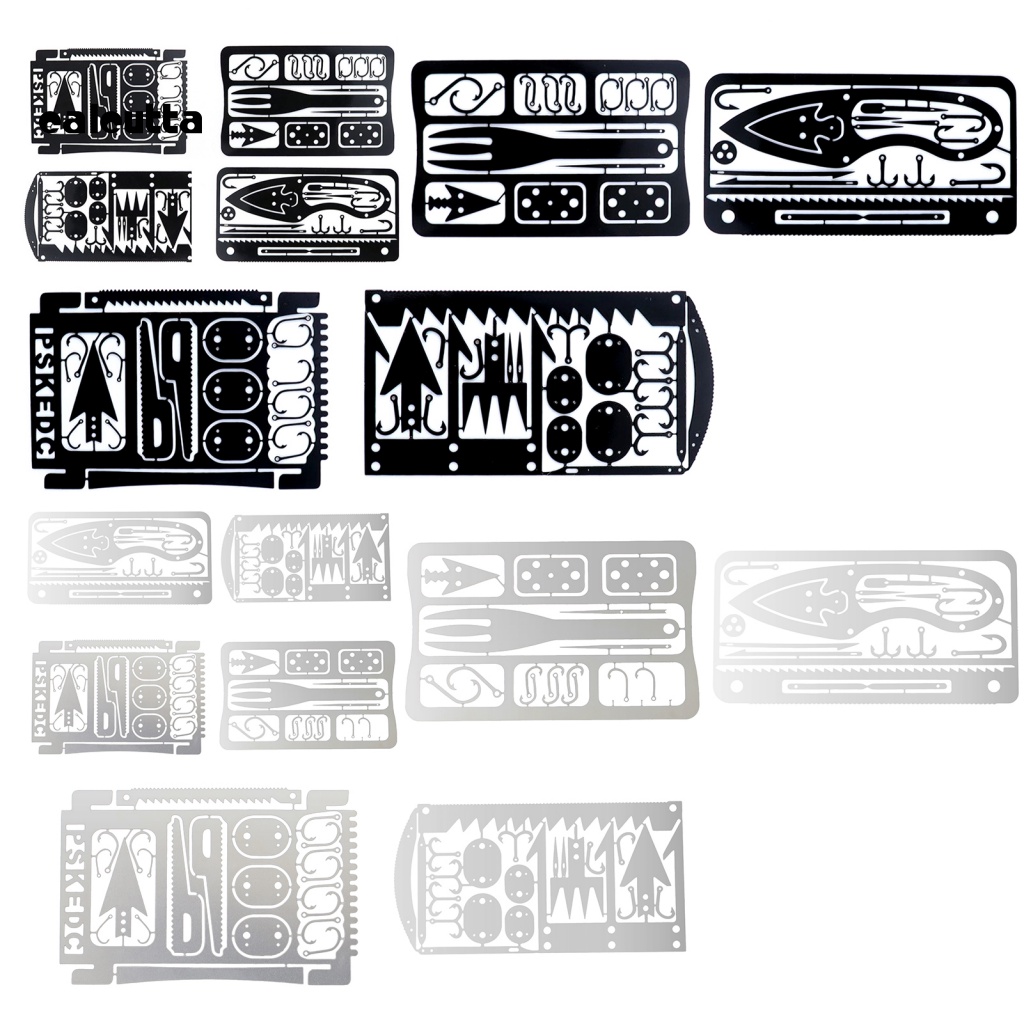 Thẻ Móc Câu Cá Sinh Tồn Đa Năng Bằng Thép Không Gỉ