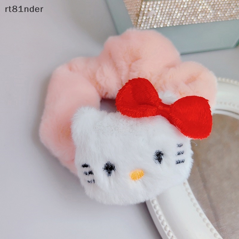 Rt Dây Cột Tóc Phủ Lông Hình kuromi cinnamoroll Dễ Thương Cho Nữ
