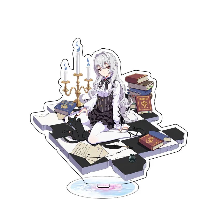 Mô hình Standee Honkai Impact 3 Kiana Standing Raiden Mei Yae Sakura Phụ kiện trang trí để bàn góc học tập