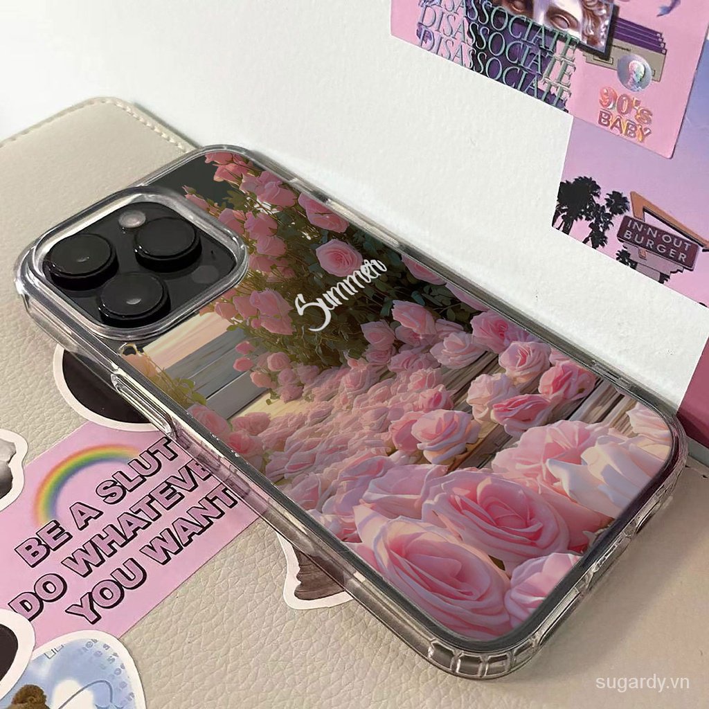 Ôp Điện Thoại Hình Hoa Hồng Cho iphone 15pro 15promax 14promax 13promax 11promax 15 14 13 12 11 pro max xr x xsmax 7 8 plus Ốp