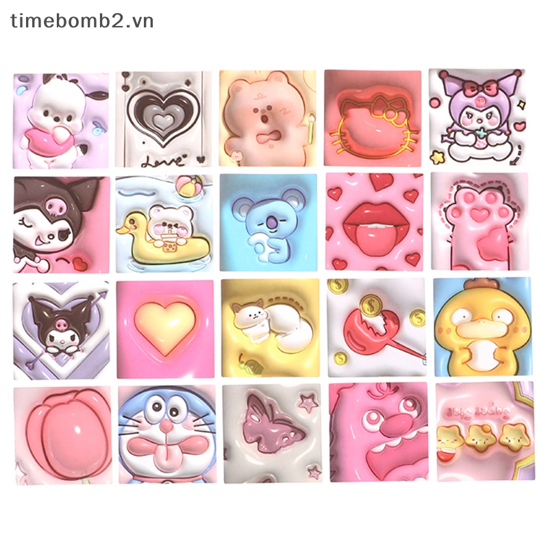 Set 100 Sticker Hình kuromi my melody 3d Dễ Thương Dán Trang Trí laptop