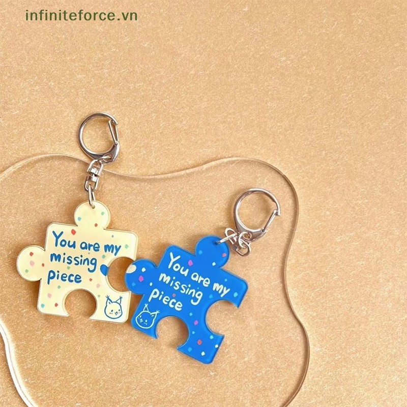 Móc Khóa Hợp Kim Hình Mảnh Ghép Chữ you are my missing piece Sáng Tạo Làm Quà Tặng Trang Sức Cho Cặp Đôi