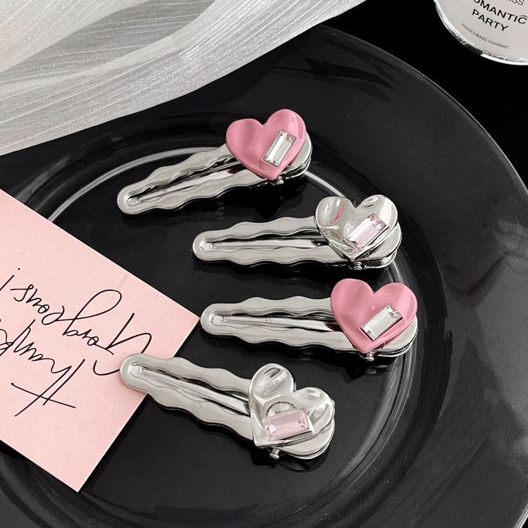 Kẹp Tóc Màu Hồng y2k Viền Tua Rua Bên Mới 2023 Cho Nữ