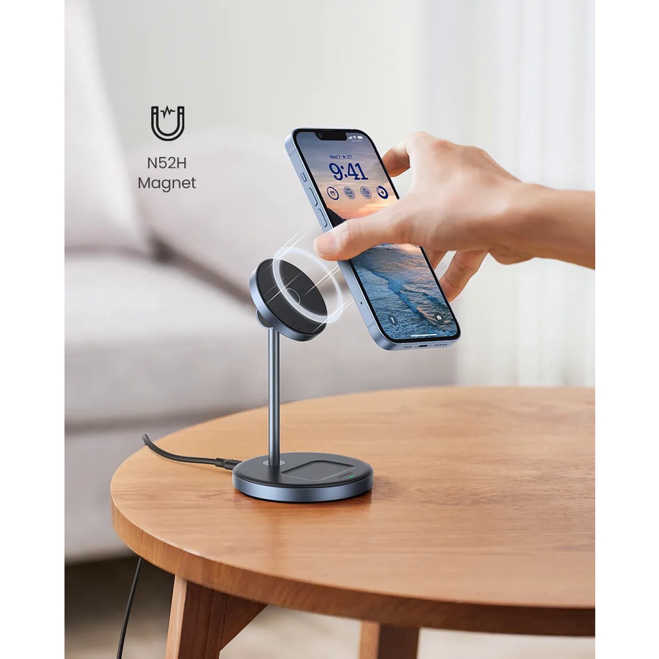 Đế Sạc Nhanh Không Dây 2 Trong 1 Có Nam Châm Cho iphone 15 14 pro max / iphone 13 / airpods 20w