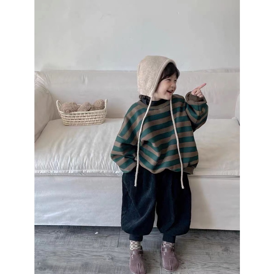 Áo Sweater Tay Dài Phong Cách Hàn Quốc Thời Trang Xuân Thu Mới Cho Bé Trai Và Gái