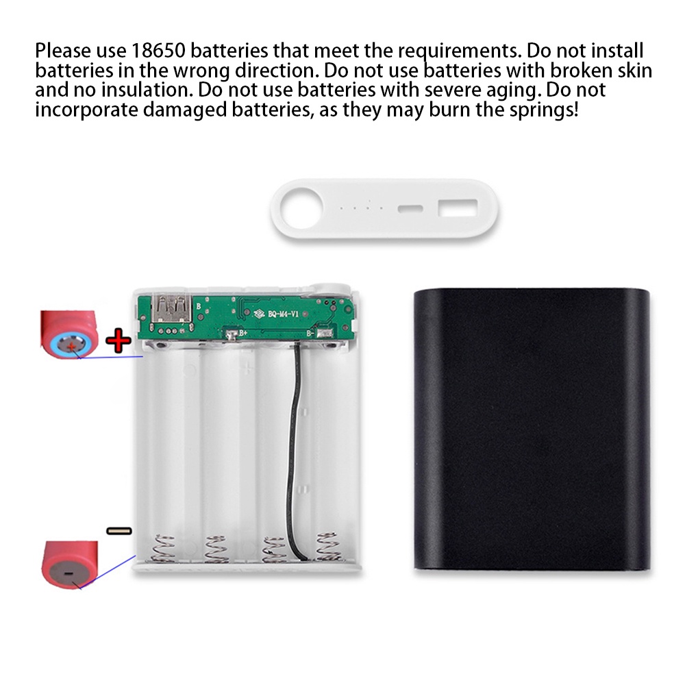 Vỏ Pin Sạc Dự Phòng Tự Hàn 4 * 18650 18650