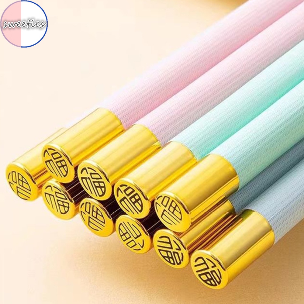 Bộ 5 Đôi Đũa Màu macaron Chống Trượt Tiện Dụng Cho Gia Đình