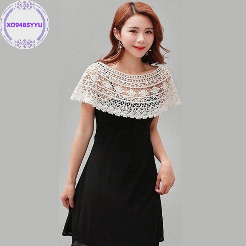 Xo94bsyyu Khăn Choàng Ren Rỗng Màu Trơn Thanh Lịch Thời Trang Xuân Hè Cho Nữ vn