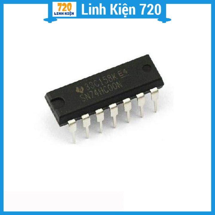 IC 74HC00 2-Input NAND DIP14 14 chân cắm điện áp 2-6V