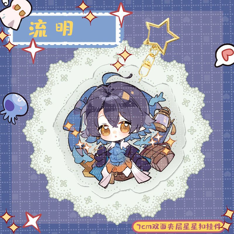 Móc khóa Arknights Anime Keychain Women Exusiai Lappland Corrupting Acrylic Key Chain Man Collection Kawaii