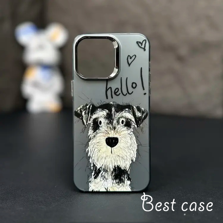 Ốp Điện Thoại Cứng In Hình Cún Hoạt Hình Cho iphone 15 14 13 12 11 pro max