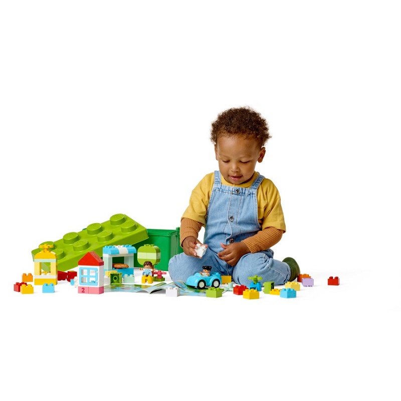 Xả hàng LEGO DUPLO 10913 Thùng Gạch Sáng Tạo - 65 chi tiết tặng kèm xe