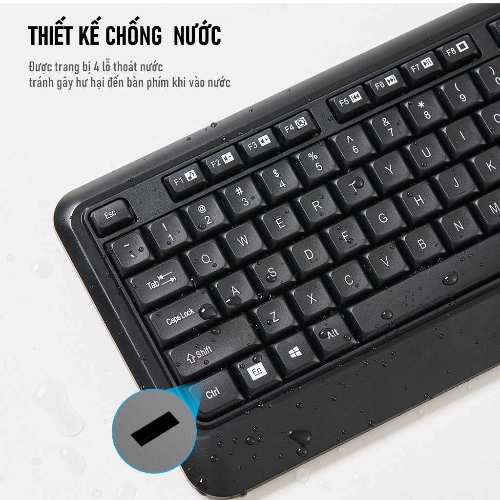 Combo Chuột & Bàn Phím Có Dây ROBOT KM2600 Thích Hợp Dùng Cho Laptop, Máy Tính, PC - Chính Hãng