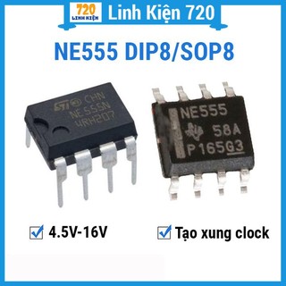 Ne555 sop8 / dip8 - ic tạo xung dao động