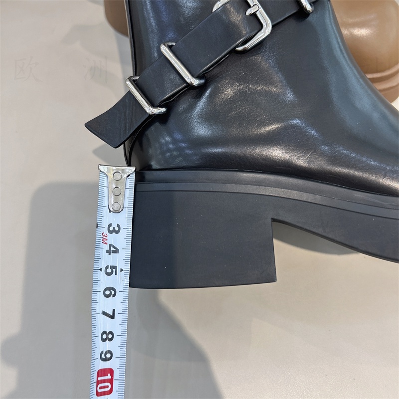 Giày Bốt martin Đế Dày Có Khóa Kéo Bên Hông Phong Cách Anh Quốc Thời Trang Mùa Thu Mới 2023