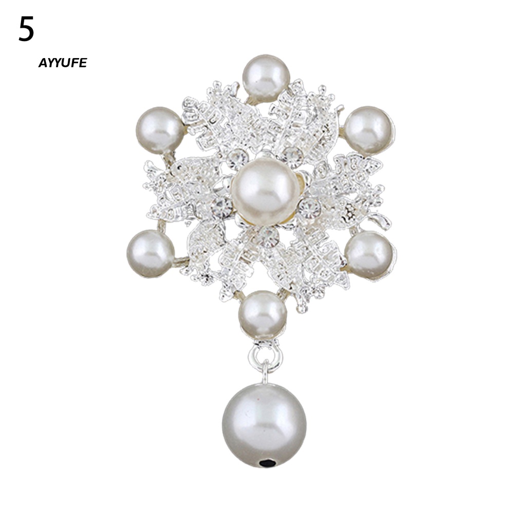 Trâm Cài Áo Hình Bông Hoa Đính Ngọc Trai Nhân Tạo Thời Trang