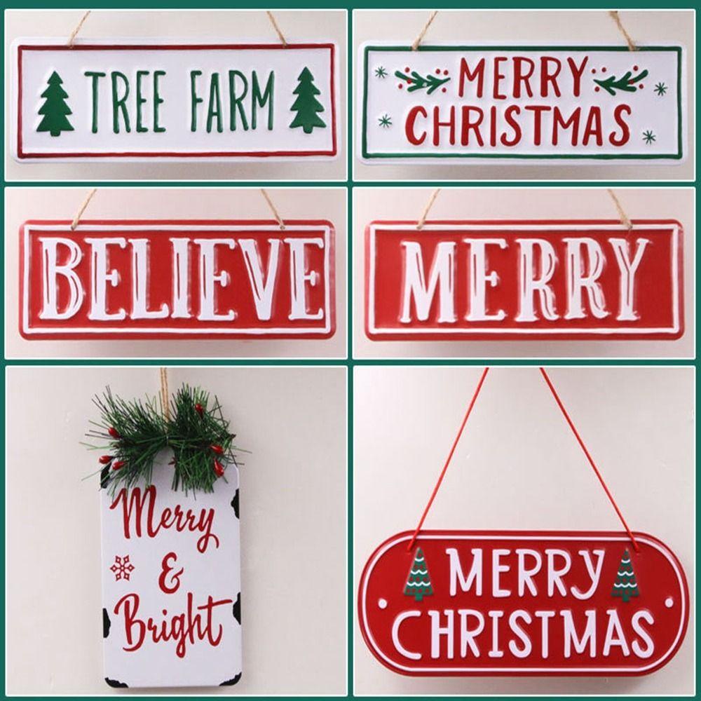 Thẻ Chào Mừng Giáng Sinh Bằng Sắt diy Sáng Tạo Trang Trí Cây Thông Noel