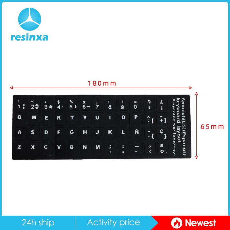 Miếng Dán Màu Đen In Chữ Siêu Bền Trang Trí Bàn Phím laptop Máy Tính Để Bàn